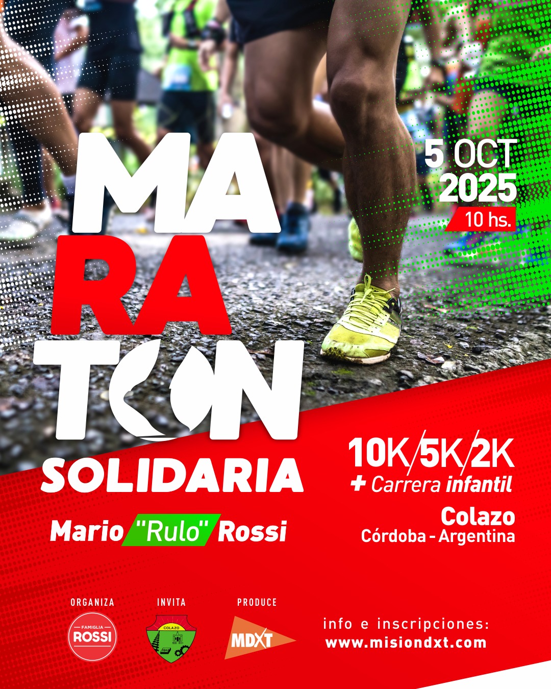 MARATON SOLIDARIA MARIO °RULO° ROSSI COLAZO, CORDOBA - ARGENTINA. 